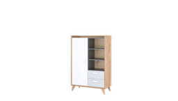 Arte Mood-04 - Modern And Spacious Highboard Cabinet With Drawers And Display Shelves (H)1270mm (W)850mm (D)400mm - thumbnail 2