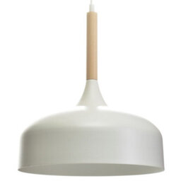 Milagro Taylor Hand Made Pendant Lamp In Black With Natural Wood Detail Scandi Style - thumbnail 6