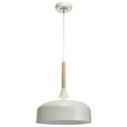Milagro Taylor Hand Made Pendant Lamp In Black With Natural Wood Detail Scandi Style - thumbnail 2