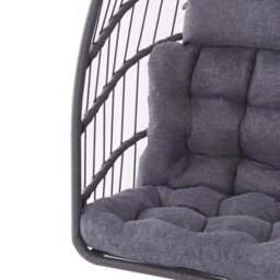 More4Homes Tahiti Hanging Rattan Egg Chair Grey - thumbnail 5