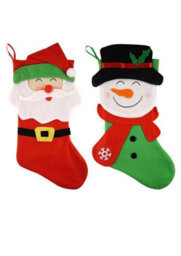 Snowman Santa Design Christmas Stocking 48Cm - thumbnail 4