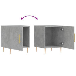 Berkfield Bedside Cabinets 2 Pcs Concrete Grey 40X40X50 Cm Engineered Wood - thumbnail 9