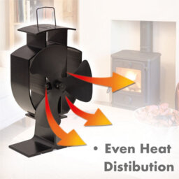 St Helens Home & Garden Prem-I-Air Heat Powered Stove Fan With 3 Blades - thumbnail 7