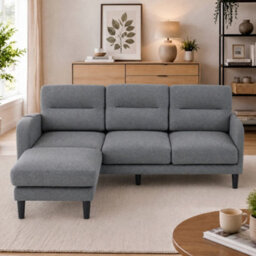 Matteo 3 Seater L-Shaped Corner Sofa With Reversible Chaise & Storage - Grey - thumbnail 3