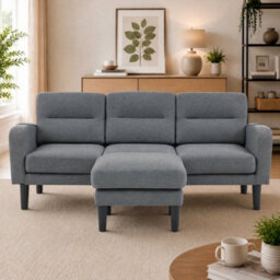 Matteo 3 Seater L-Shaped Corner Sofa With Reversible Chaise & Storage - Grey - thumbnail 2