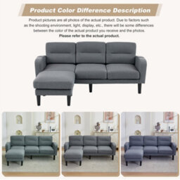 Matteo 3 Seater L-Shaped Corner Sofa With Reversible Chaise & Storage - Grey - thumbnail 8