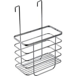 Chrome Effect Steel  Bathroom Storage Basket Rust Free 37X25X13Cm