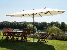 Beliani Patio Parasol 460 Cm Sibilla Beige - thumbnail 2
