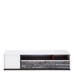 Arte Sophisticated Philosophy Tv Cabinet In Grey & White (H)400mm (W)1600mm (D)500mm - Multifunctional Media Unit - thumbnail 4