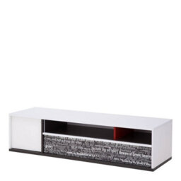 Arte Sophisticated Philosophy Tv Cabinet In Grey & White (H)400mm (W)1600mm (D)500mm - Multifunctional Media Unit - thumbnail 3