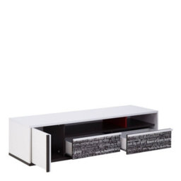 Arte Sophisticated Philosophy Tv Cabinet In Grey & White (H)400mm (W)1600mm (D)500mm - Multifunctional Media Unit - thumbnail 2