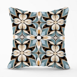 Warren Reed Designer Beige And Brown Abstract Pattern Outdoor Cushion 45Cm X 45Cm - thumbnail 1