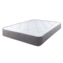 Adore Designs Chesterfield Plush Velvet Divan Bed, Winged Headboard, Mattress & Footboard - 5Ft Kingsize - Grey - 0 Drawers - thumbnail 3