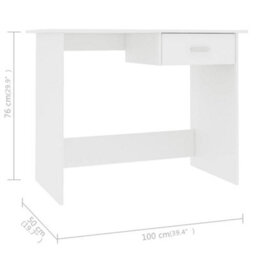 Vidaxl Desk White 100X50X76 Cm Engineered Wood Desks - thumbnail 6