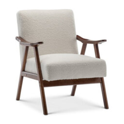 Teddy Boucle Fabric White Selma Accent Chair - thumbnail 5