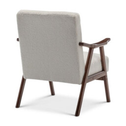 Teddy Boucle Fabric White Selma Accent Chair - thumbnail 7