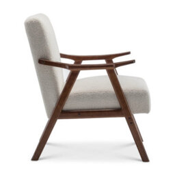 Teddy Boucle Fabric White Selma Accent Chair - thumbnail 6