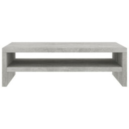 Berkfield Monitor Stand Concrete Grey 42X24X13 Cm Engineered Wood - thumbnail 5