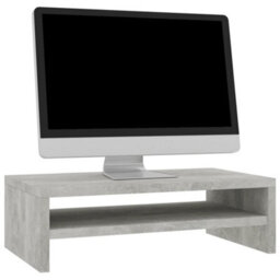 Berkfield Monitor Stand Concrete Grey 42X24X13 Cm Engineered Wood - thumbnail 3