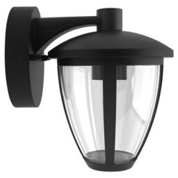 Long Life Lamps Company Outdoor Downward Wall Light Black Lantern Clear Diffuser Ip44 Zlc381 - thumbnail 5