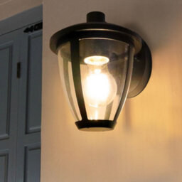 Long Life Lamps Company Outdoor Downward Wall Light Black Lantern Clear Diffuser Ip44 Zlc381 - thumbnail 8