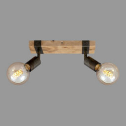 Briloner E27 Ceiling Light Wood Metal 2 Way Industrial Spotlight Lamp - thumbnail 7