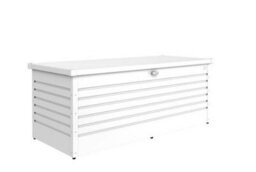 Biohort High Quality 6Ft X 2.5Ft Leisuretime Box 180 Garden Metal Storage - White
