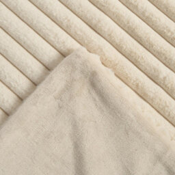 OHS Super Soft Faux Fur Ribbed Throw Fluffy Thick Fleece Bed Blanket - 150 X 200Cm - thumbnail 5