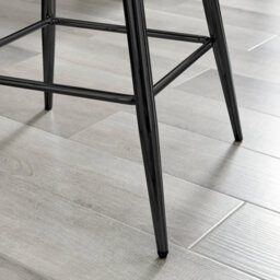 Furniturebox Uk 2X Counter Stools - Corona Cappuccino Beige Faux Leather Dining Chair Black Metal Legs - Industrial Scandi Style - thumbnail 5
