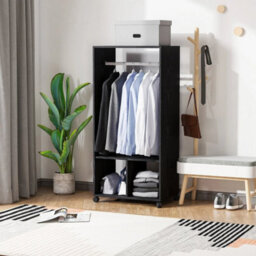 Mobile Open Wardrobe Clothes Rail Storage Shelves - thumbnail 5