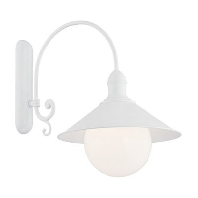 Luminosa Lighting Luminosa Erba Bis Outdoor Dome Wall Lamp White Structure Ip44 - image 1