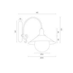 Luminosa Lighting Luminosa Erba Bis Outdoor Dome Wall Lamp White Structure Ip44 - thumbnail 3