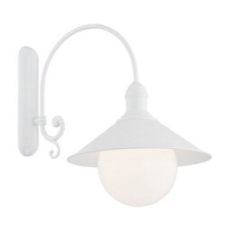 Luminosa Lighting Luminosa Erba Bis Outdoor Dome Wall Lamp White Structure Ip44