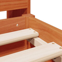 Berkfield Bookcase Bed Without Mattress Wax Brown 160X200Cm Solid Wood Pine - thumbnail 9