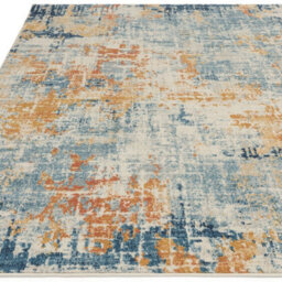 Blue Orange Modern Abstract 9mm Thick Stain-Resistant Rug For Bedroom, & Dining Room, Easy To Clean Rug-160Cm X 230Cm - thumbnail 4