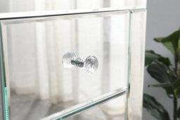 Furniturehmd 3 Drawer Mirrored Bedside Table Crystal Units Nightstand Storage Cabinet For Bedroom,living Room - thumbnail 4