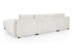 Beehive Furniture Azara - Universal Corner Sofa Bed - Cream Upholstered Corner Couch - thumbnail 3
