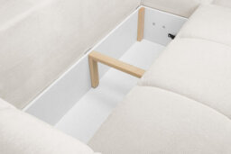 Beehive Furniture Azara - Universal Corner Sofa Bed - Cream Upholstered Corner Couch - thumbnail 6