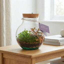 Venus Flytrap Terrarium With Rechargeable Led Light - 20Cm - thumbnail 1