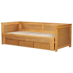 Beliani Bed With Storage Drawers Wood Cahors 90 X 200 Cm (Eu Single) Brown - thumbnail 6