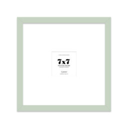 "7X7"" Mint Green Picture Frame - 7X7"" Square Frame With 3X3"" Mount For 7X7""/3X3"" Pictures Art Deco Style Photo Display, 1 Pack" - thumbnail 1