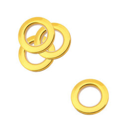Neel Blue 42mm Platic Eyelets, Gold Grommet Rings For Curtains & Drapes, Backdrop, 10Pcs