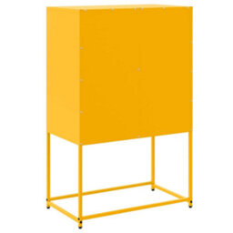 Berkfield Highboard Mustard Yellow 68.5X38.5X107 Cm Steel - thumbnail 8