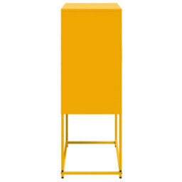 Berkfield Highboard Mustard Yellow 68.5X38.5X107 Cm Steel - thumbnail 7