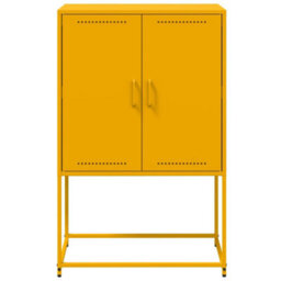 Berkfield Highboard Mustard Yellow 68.5X38.5X107 Cm Steel - thumbnail 6