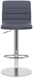 Lamboro Deluxe Aldo Bar Stool - Charcoal Grey, Weighted Base, Adjustable Swivel Seat - thumbnail 3