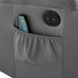 More4Homes Caesar Grey Technology Fabric Electric Recliner Heat & Massage Chair - thumbnail 8