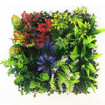Artificial Plant Screen 25X25Cm - Uv Resistant Wall Decoration - Durable Artificial Grass - For Home And Garden - image 1