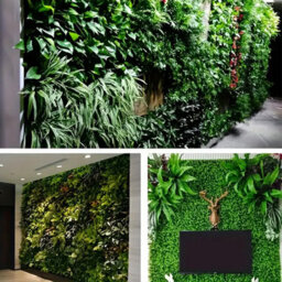 Artificial Plant Screen 25X25Cm - Uv Resistant Wall Decoration - Durable Artificial Grass - For Home And Garden - thumbnail 4