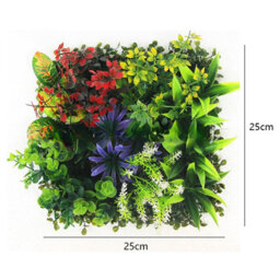 Artificial Plant Screen 25X25Cm - Uv Resistant Wall Decoration - Durable Artificial Grass - For Home And Garden - thumbnail 2